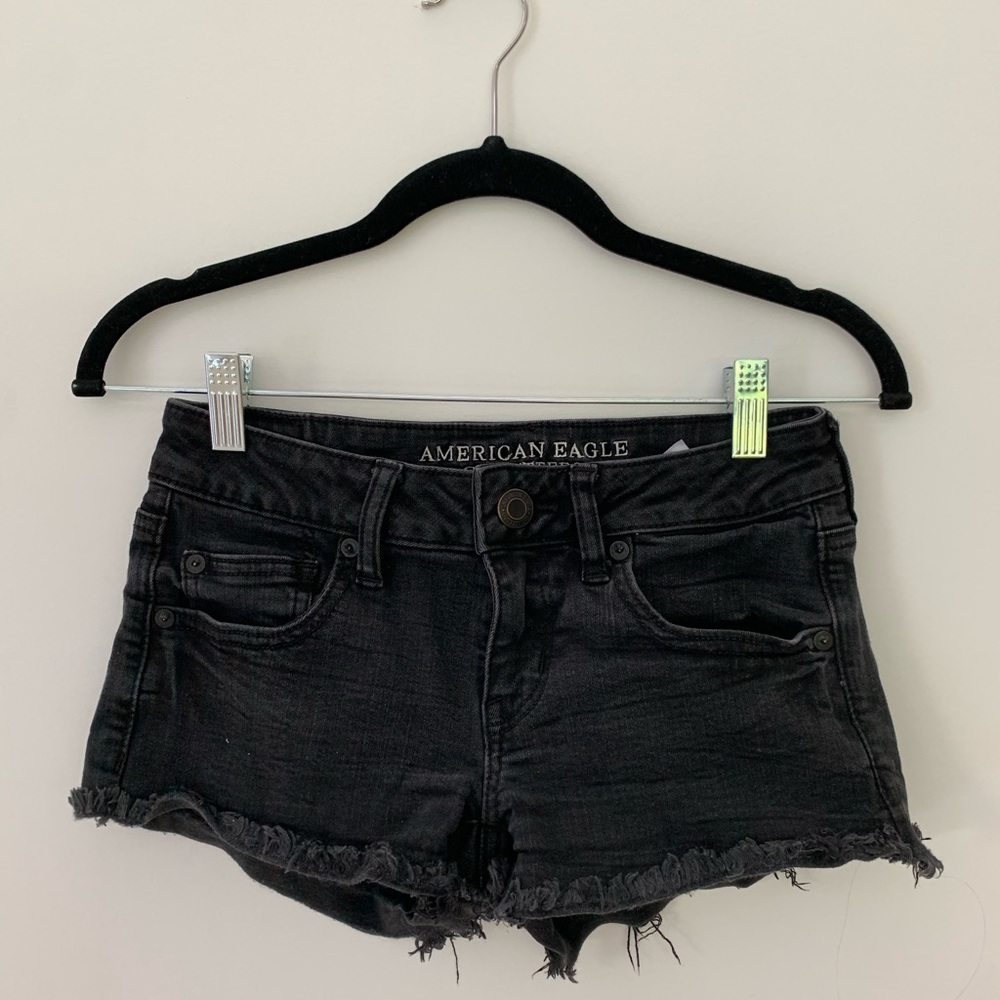 American Eagle Black Jean Shorts